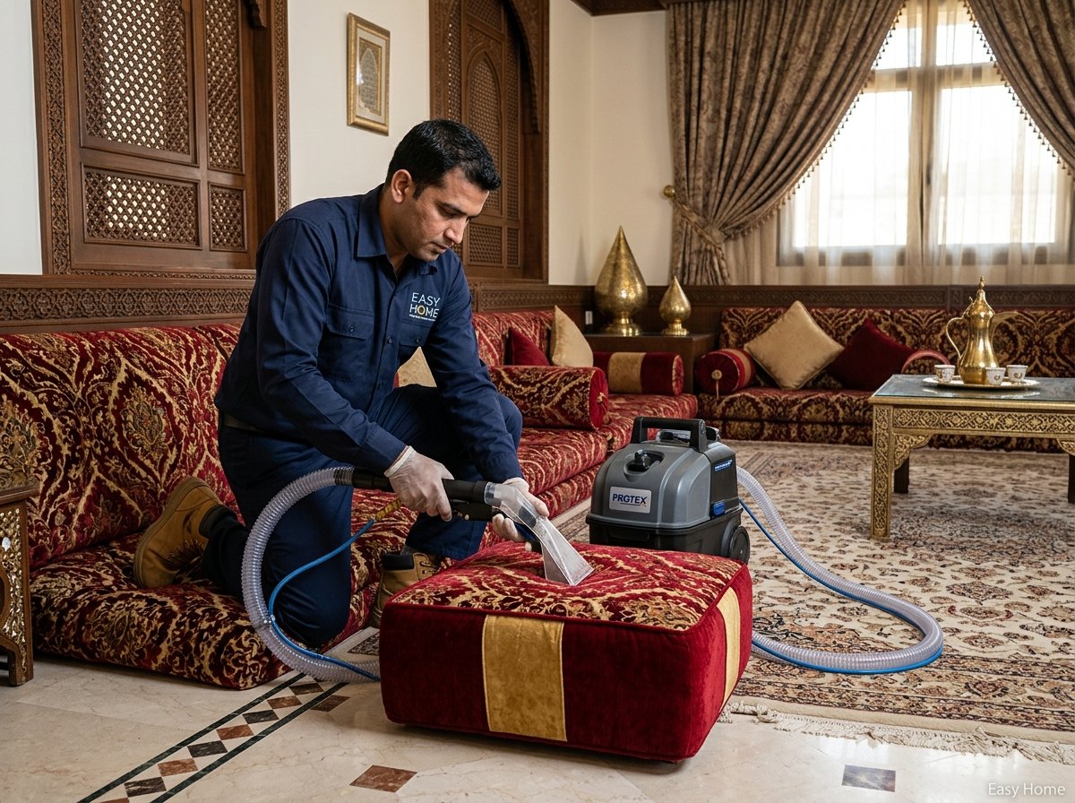 تنظيف وتعقيم المجالس العربية والأثاث القماشي بمواد آمنة - Easy Home