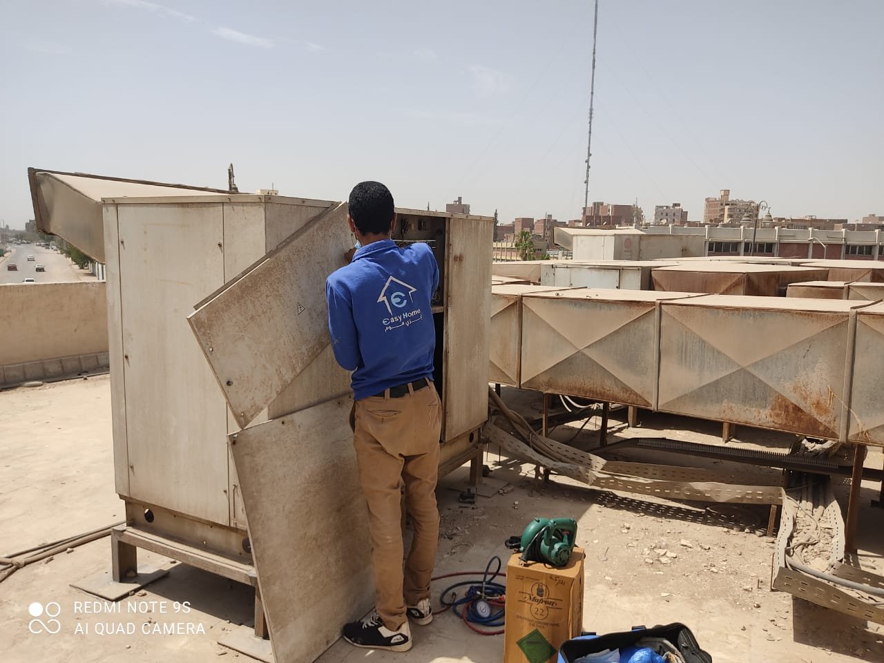تمديد نحاس وتأسيس تكييف لمشروع بناء جديد